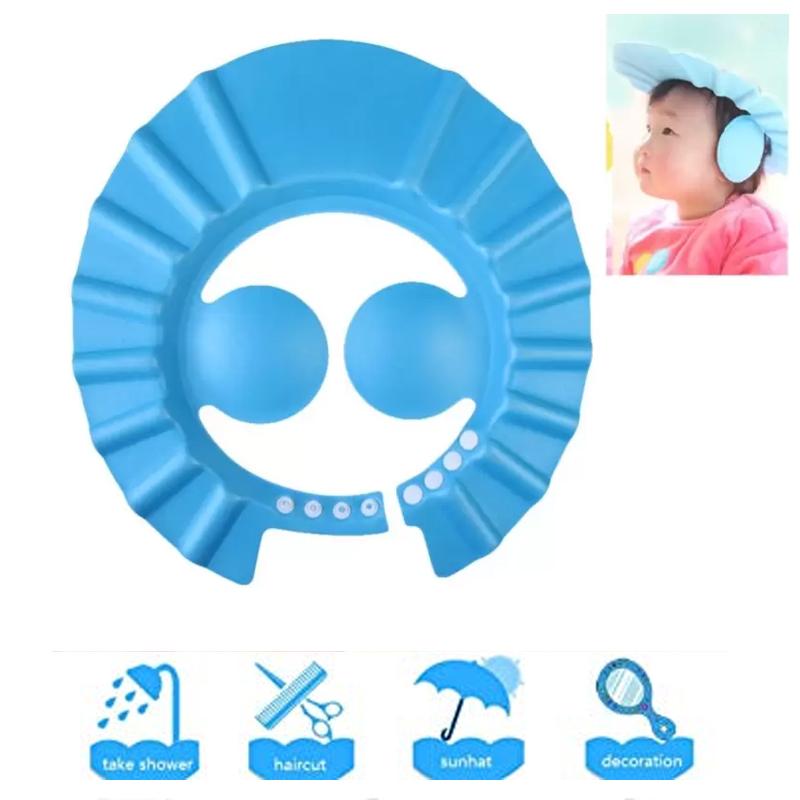 0378 Adjustable Safe Soft Baby Shower cap Home Care Gadgets